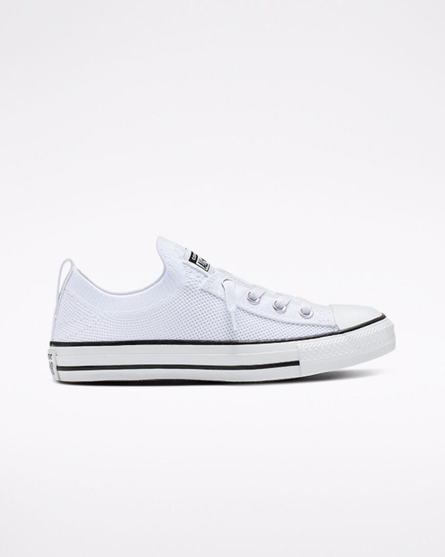 Tenisky Nizke Converse Chuck Taylor All Star Shoreline Knit Slip Damske Biele Čierne Biele | SK HMBUK7